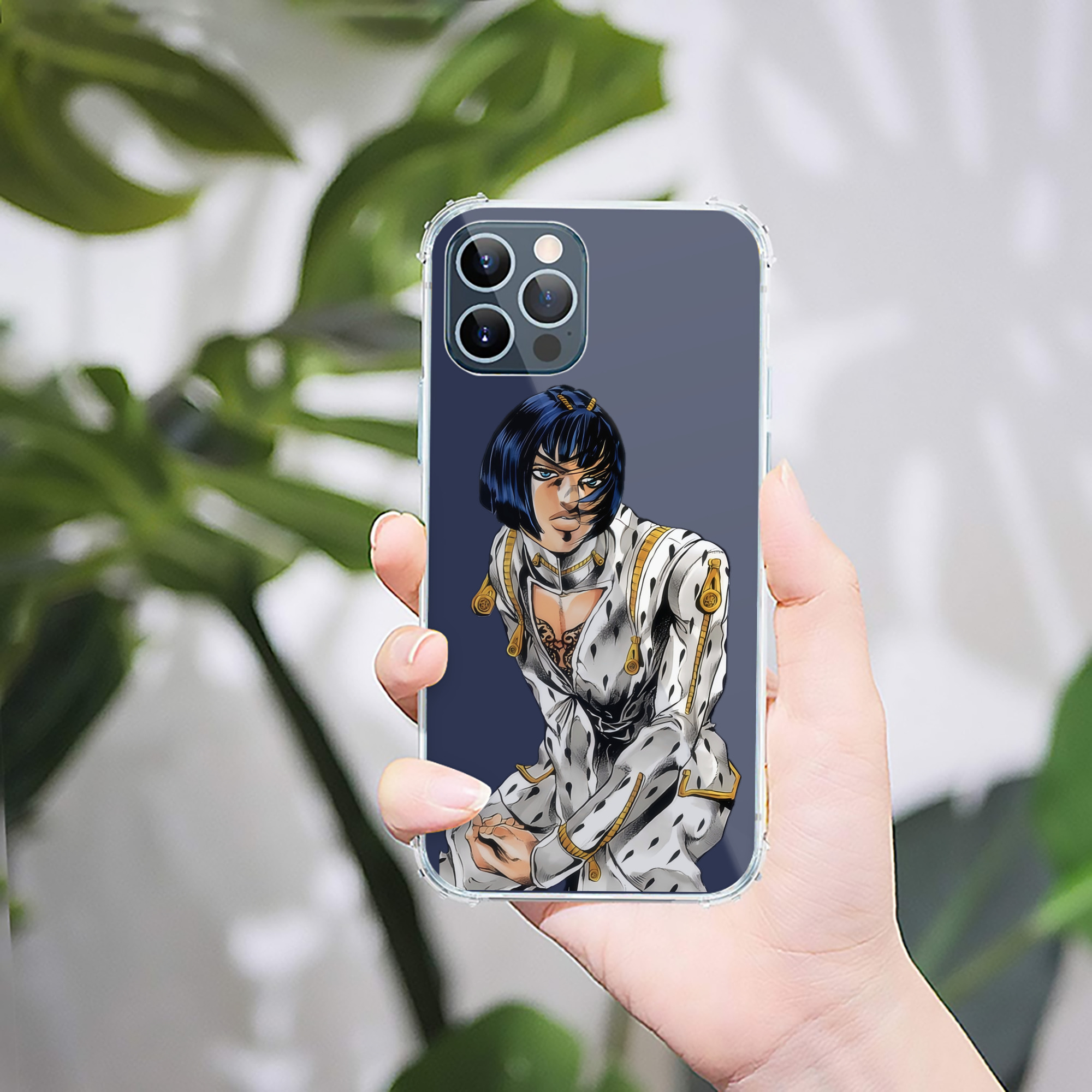 （画像用） ジョジョの奇妙な冒険 ブローノ?ブチャラティ JoJo's Bizarre Adventure Bruno Bucciarati 【iPhone 12シリーズ対応】透明スマホケース（クリアソフトケース）